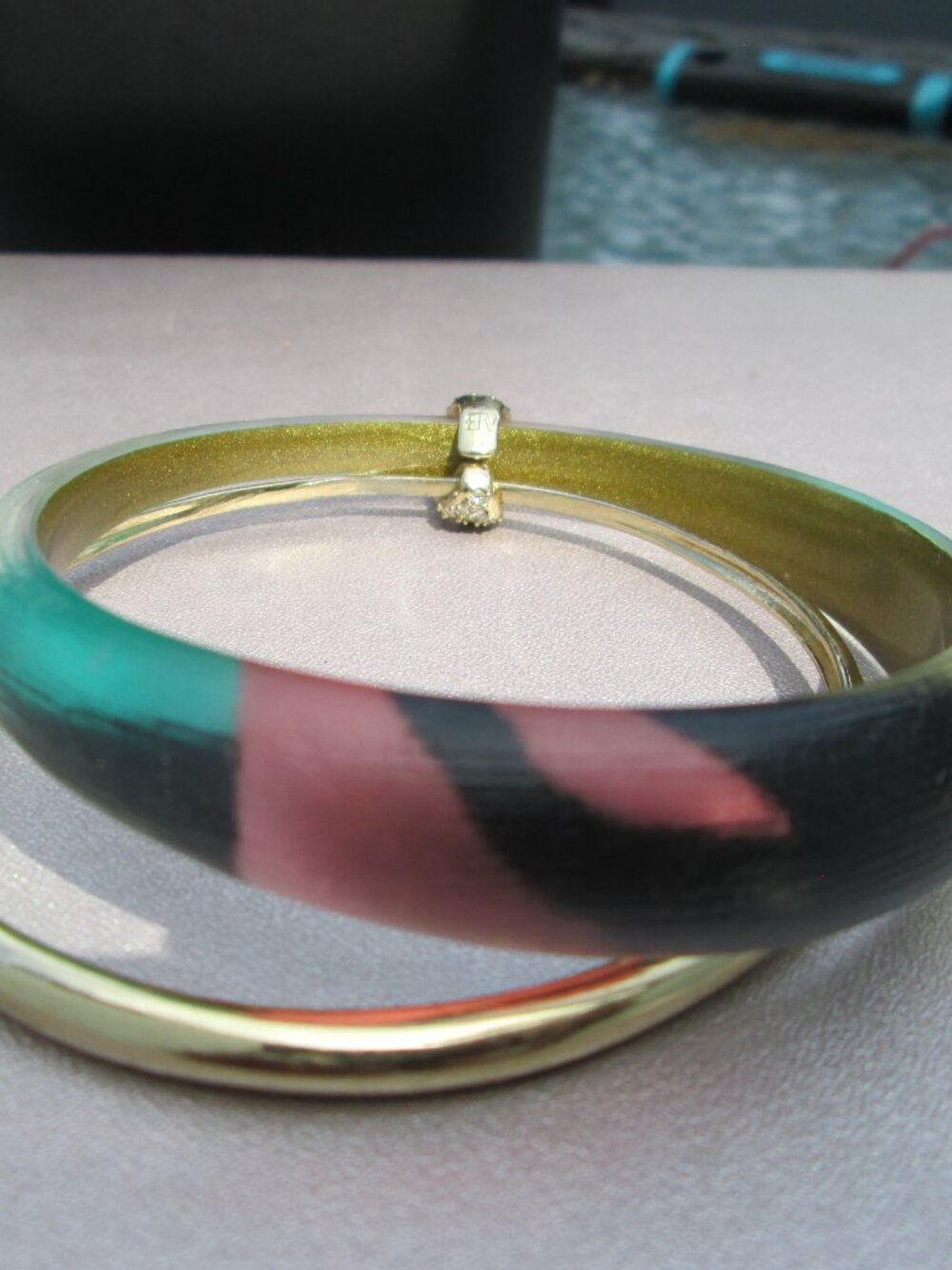 Alexis Bittar Tapered Lucite Bracelets set - Picture 3 of 8